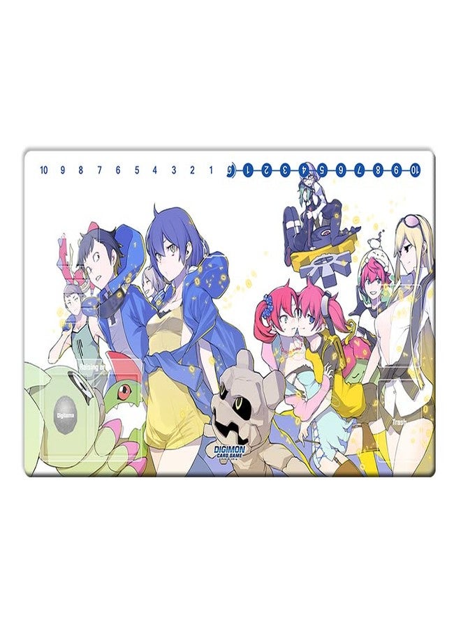 Mlikemat New Mlikemat Anime Digimon Story Playmat Trading Card Game Mat DTCG Play Mat & Card Zones + Free Bag - Image 1